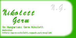 nikolett germ business card
